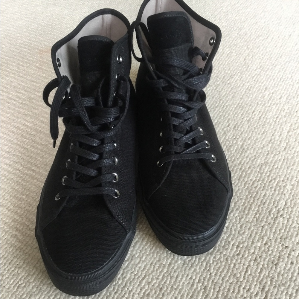 AllSaints Men's Black High-Top Canvas Sneakers